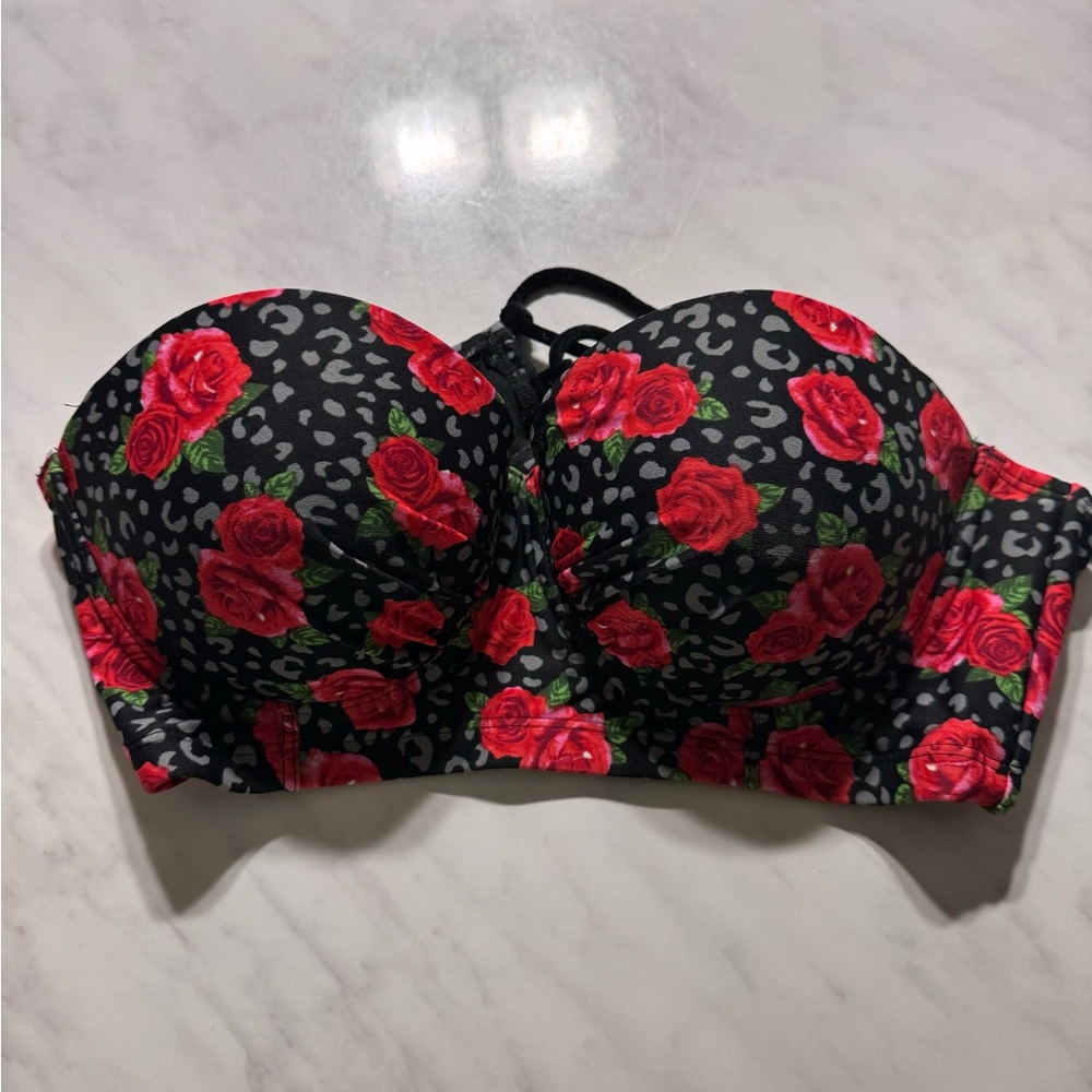 Betsey Johnson rose swim top